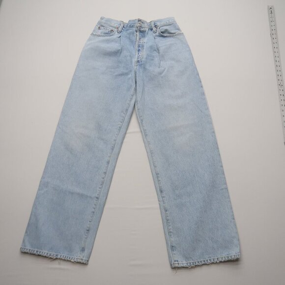 AGOLDE Dax Upside Pleated Waist Jeans In Sideline Wide Leg Size 27 - Picture 5 of 15